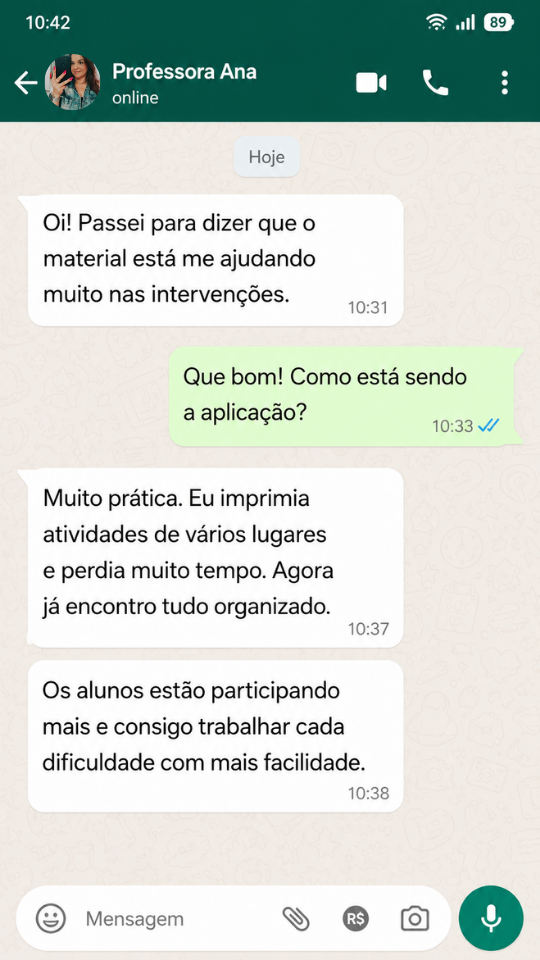 Depoimento 2 via WhatsApp